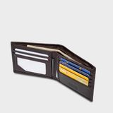  Ví nam da bò Trita (Thời trang nam gấp 2 ngang - Ví da RVN04ND) màu nâu đen 