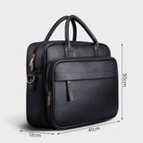  Cặp công sở Trita (Thời trang nam vừa laptop 15,6 inch - Cặp da TCA10D) màu đen 