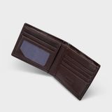 Ví nam da bò Trita (Thời trang nam gấp 2 ngang - Ví da RVN04ND) màu nâu đen 