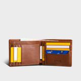  Ví nam da bò Trita (Thời trang nam dáng ngang - Ví da RVN05B) màu bò 