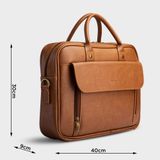 Cặp công sở Trita (Thời trang nam vừa laptop 14 inch - Cặp da TCA6BN) màu bò nhạt 