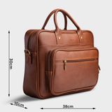  Cặp công sở Trita (Thời trang nam vừa laptop 14.6 inch - Cặp da TCA5BD) màu bò đậm 