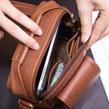  Túi Trita (Thời trang nam phối ngăn - Túi đeo chéo da RTN3N) màu nâu 