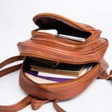  Balo Yuumy ( Thời trang nữ cỡ trung - Balo da YBA4BD3 ) (Màu Bò đậm Luxdeli) 