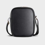  Túi Trita (Thời trang nam phối nắp gập - Túi đeo chéo da RTN14D) màu đen 