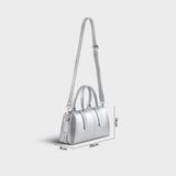  Túi Yuumy (Thời trang nữ dáng hộp cỡ trung cá tính - Túi xách da Seasand YTX80BC) màu bạc 