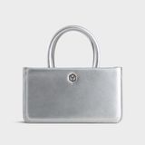  Túi Yuumy (Thời trang nữ phối quai xách size 21 - Túi đeo chéo da Glossy YN288BC) màu bạc 