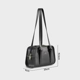  Túi Yuumy ( Thời trang nữ túi tote dáng hộp size 25 - Túi xách da Seasand YTX72D) màu đen 