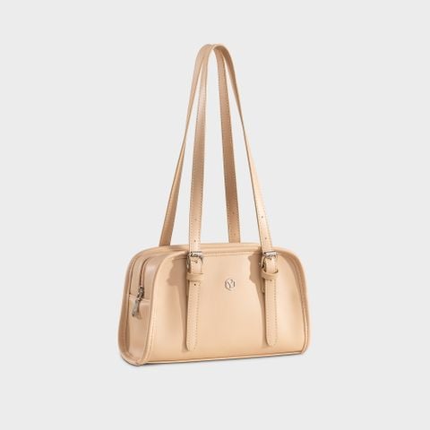 Túi Yuumy ( Thời trang nữ túi tote dáng hộp size 25 - Túi xách da Seasand YTX72K) màu kem