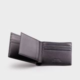  Ví nam da bò Trita (Thời trang nam dáng ngang - Ví da RVN16D) màu đen 