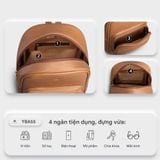  Balo Yuumy ( Thời trang nữ basic đựng vừa A4 - Balo da Liberal YBA55BD2 ) (Màu Bò đậm Melow) 