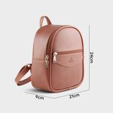  Balo Yuumy (Thời trang nữ basic năng động cỡ nhỏ - Balo da Liberal YBA113) màu bò đậm 