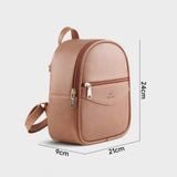  Balo Yuumy (Thời trang nữ basic năng động cỡ nhỏ - Balo da Liberal YBA113) màu bò nhạt 