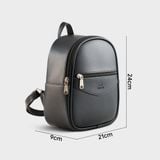  Balo Yuumy (Thời trang nữ basic năng động cỡ nhỏ - Balo da Liberal YBA113) màu đen 