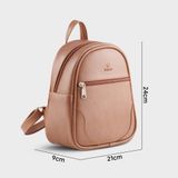  Balo Yuumy (Thời trang nữ mini dáng tròn - Balo da Liberal YBA115) màu bò nhạt 