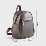  Balo Yuumy (Thời trang nữ mini dáng tròn - Balo da Liberal YBA115) màu nâu 