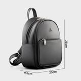  Balo Yuumy (Thời trang nữ vừa A5 - Balo da Seasand YBA106D) màu đen 