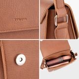  Túi Trita (Thời trang nữ khóa nam châm basic size 22 - Túi đeo chéo da RHN155B) màu bò 