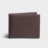  Ví nam da bò Trita (Thời trang nam dáng ngang basic - Ví da RVN23N) màu nâu 