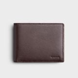  Ví nam da bò Trita (Thời trang nam dáng ngang basic - Ví da RVN23N) màu nâu 