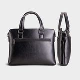  Cặp công sở Trita (Thời trang nam vừa laptop 14 inch - Cặp da TCA16D) màu đen 