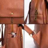  Balo Yuumy (Thời trang nữ đựng vừa A4 - Balo da YBA5N2) (Màu Nâu Luxdeli) 