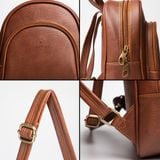  Balo Yuumy ( Thời trang nữ cỡ trung - Balo da YBA4BN2 ) (Màu Bò nhạt Melow) 