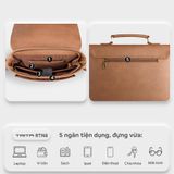  Túi Trita (Thời trang nam phối quai trên - Túi đeo chéo da RTN8D) màu đen 