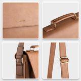  Túi Trita (Thời trang nam phối quai trên - Túi đeo chéo da RTN8D) màu đen 