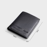  Ví nam da bò Trita (Thời trang nam dáng đứng cao cấp - Ví da RVN18D) màu đen 