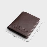  Ví nam da bò Trita (Thời trang nam dáng đứng cao cấp - Ví da RVN18N) màu nâu 