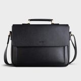  Túi Trita (Thời trang nam phối quai trên - Túi đeo chéo da RTN8D) màu đen 