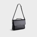  Túi Trita (Thời trang nam phối quai trên - Túi đeo chéo da RTN8D) màu đen 