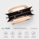  Túi Yuumy (Thời trang nữ phối quai xách - Túi đeo chéo da Seasand YN238T) màu trắng 