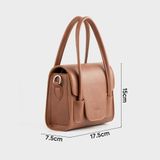  Túi Trita (Thời trang nữ kiểu dáng quai kép size 18 - Túi đeo chéo da RHN227B) màu bò 