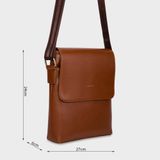  Túi Trita (Thời trang nam nắp gập - Túi đeo chéo da RTN1B) màu bò 