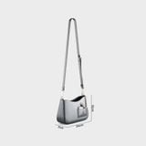  Túi Yuumy (Thời trang nữ kèm phụ kiện xinh xắn size 24 - Túi đeo chéo da Glossy YN295DT) màu đen ngọc trai 