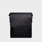  Túi Trita (Thời trang nam nắp gập - Túi đeo chéo da RTN1D) màu đen 