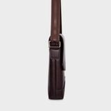  Túi Trita (Thời trang nam nắp gập - Túi đeo chéo da RTN1N) màu nâu 