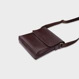  Túi Trita (Thời trang nam nắp gập - Túi đeo chéo da RTN1N) màu nâu 