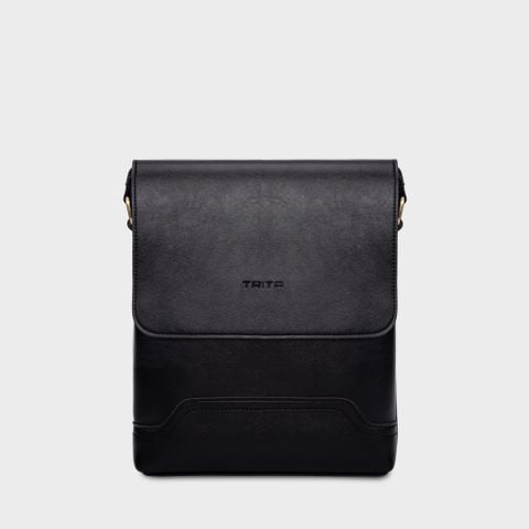  Túi đeo chéo nam Trita (Phối nắp gập thời trang RTN2D) màu đen 