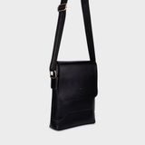  Túi đeo chéo nam Trita (Phối nắp gập thời trang RTN2D) màu đen 