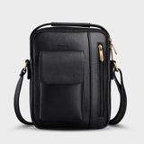  Túi Trita (Thời trang nam phối ngăn - Túi đeo chéo da RTN3D) màu đen 