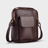  Túi Trita (Thời trang nam phối ngăn - Túi đeo chéo da RTN3N) màu nâu 