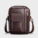  Túi Trita (Thời trang nam phối ngăn - Túi đeo chéo da RTN3N) màu nâu 