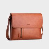  Túi Trita (Thời trang nam phối ngăn - Túi đeo chéo da RTN5BD) màu bò đậm 