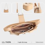  Túi Yuumy (Thời trang nữ thiết kế sang chảnh size 26 - Túi đeo vai da Seasand YN296D) màu đen 