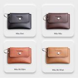  Ví Trita (Thời trang nam nắp gập - Ví móc khóa da liberal RMK1BD) màu bò đậm 
