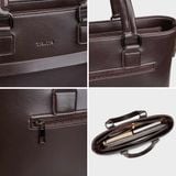  Cặp công sở Trita (Thời trang nam đựng vừa laptop 13 inch - Cặp da TCA25D) màu đen 