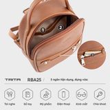  Balo Trita (Thời trang nữ phong cách năng động cỡ trung - Balo da RBA25N) màu nâu 